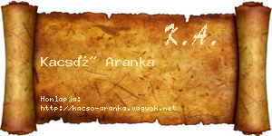 Kacsó Aranka névjegykártya
